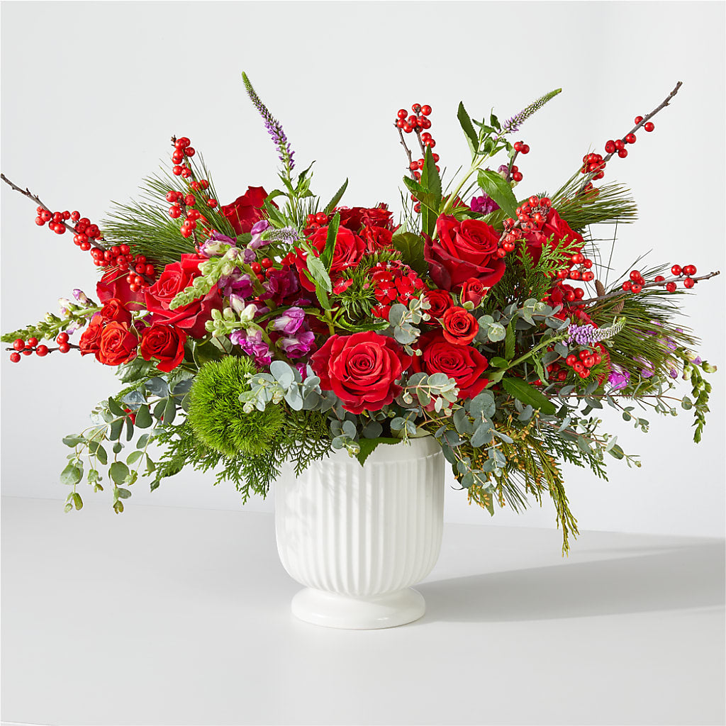 Big Red Bow Bouquet – Pavilions, Pleasanton CA
