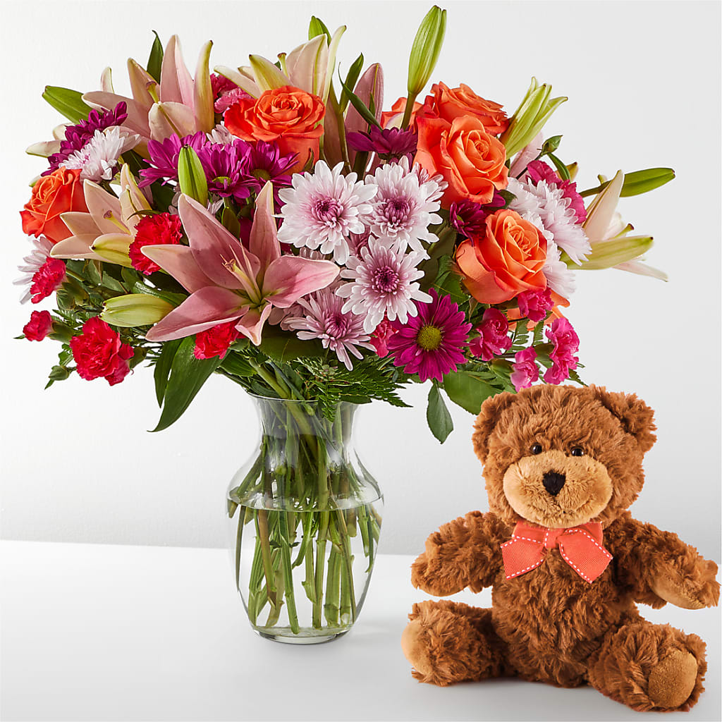Here's Looking at You Bouquet & Bear Set – Pavilions, Pleasanton CA