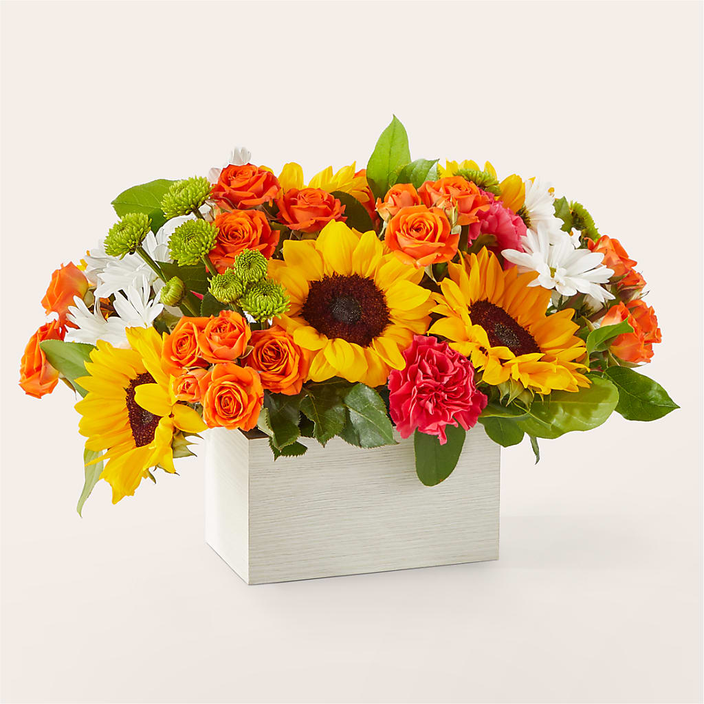 Sun-drenched Blooms Box Bouquet – Pavilions, Pleasanton CA