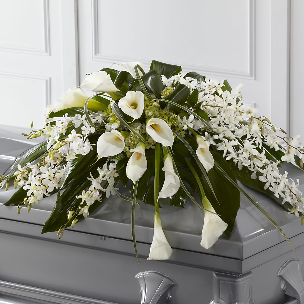 Angel Wings Casket Spray – Pavilions, Pleasanton CA