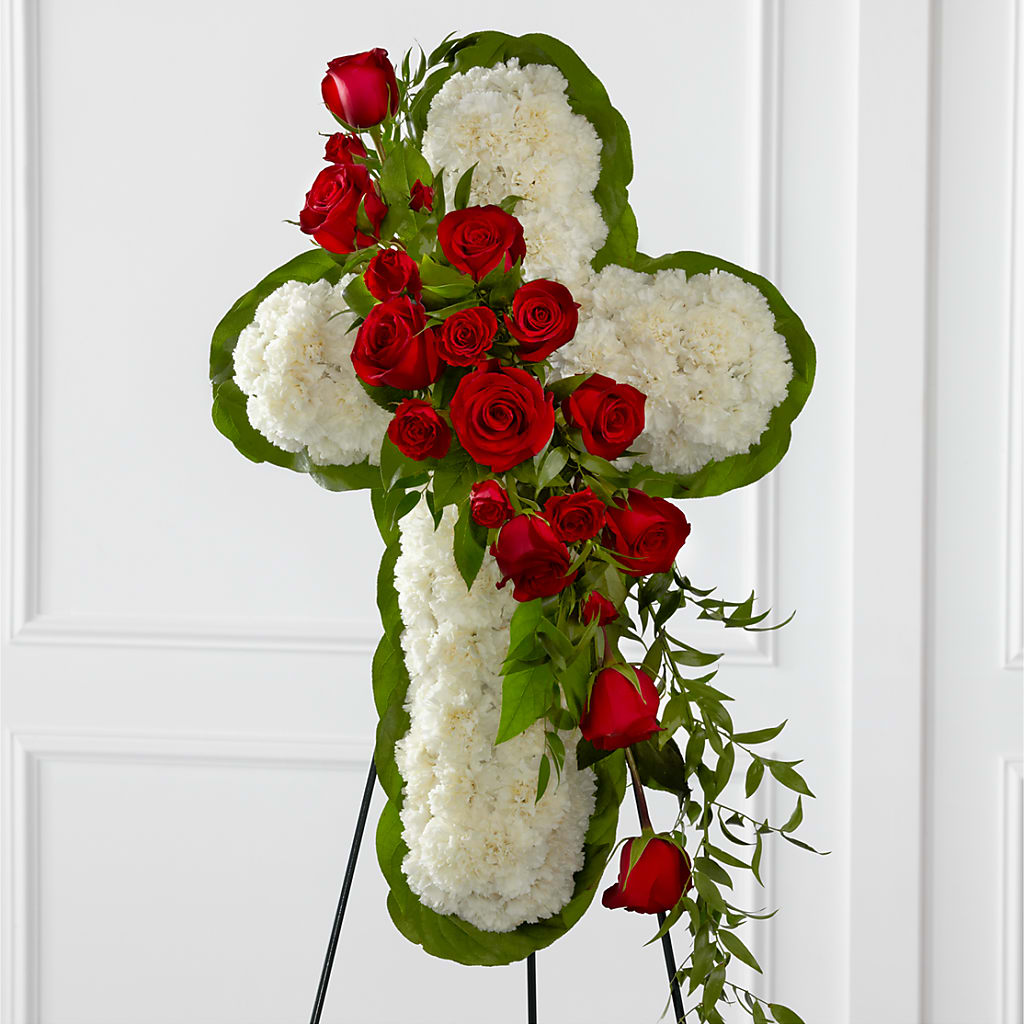 Floral Cross Easel – Pavilions, Pleasanton CA
