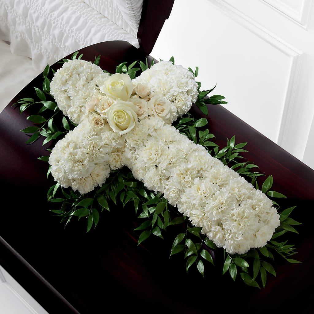 Peaceful Memories Casket Spray (Standard) – Pavilions, Pleasanton CA