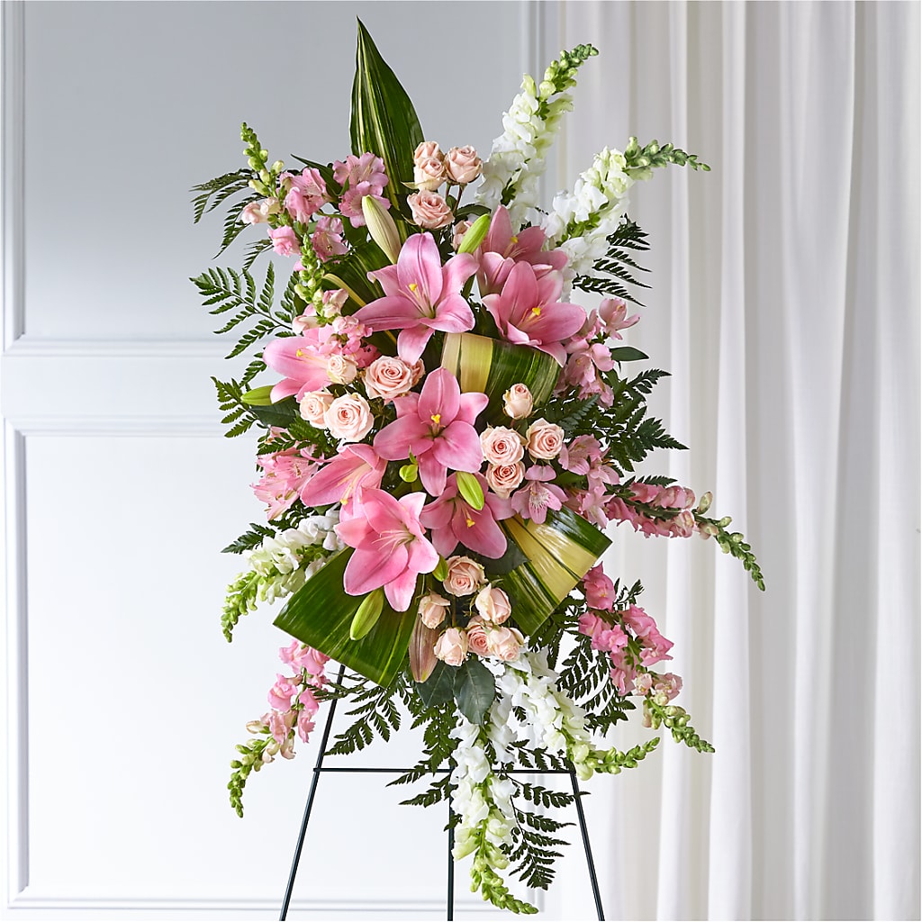 Elegant Embrace Standing Spray – Pavilions, Pleasanton CA