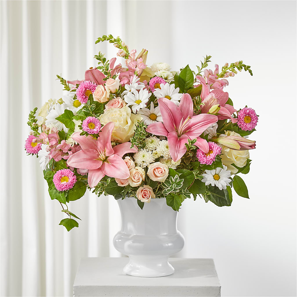 Empathetic Blooms Urn Arrangement – Pavilions, Pleasanton CA