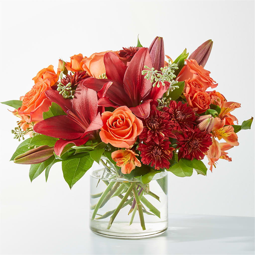 Crimson Leaves Bouquet – Pavilions, Pleasanton CA