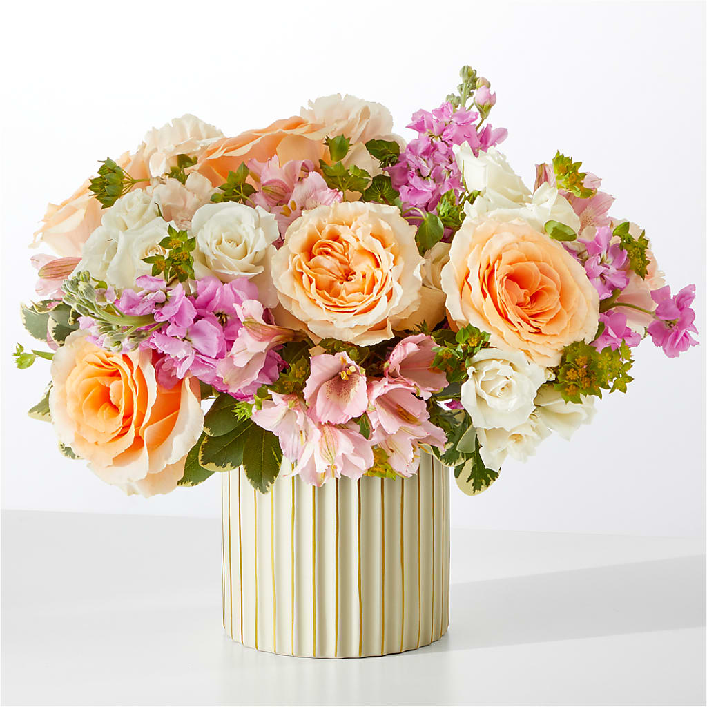Paradise Bouquet with Ivory Vase – Pavilions, Pleasanton CA
