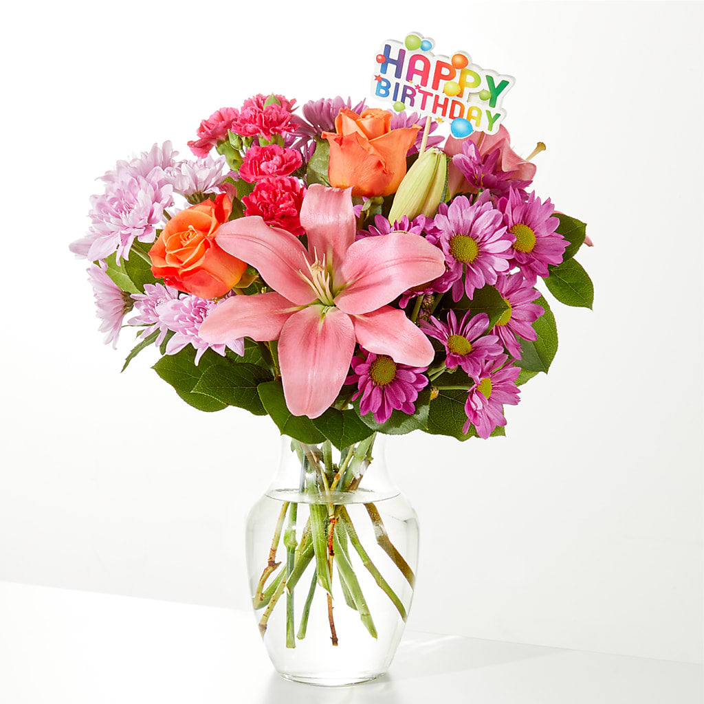 One and Only Bouquet & Happy Birthday Topper – Pavilions, Pleasanton CA