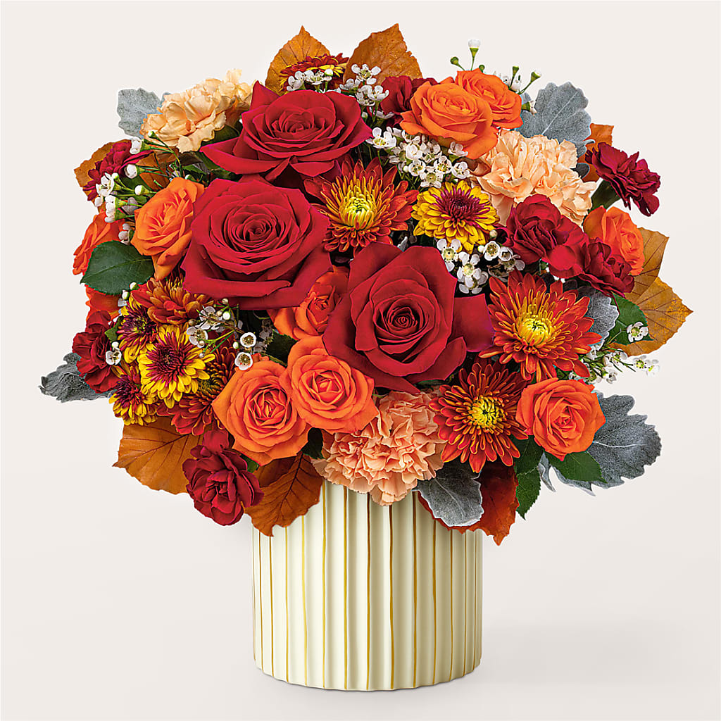 Merlot Bouquet with Ivory Vase – Pavilions, Pleasanton CA