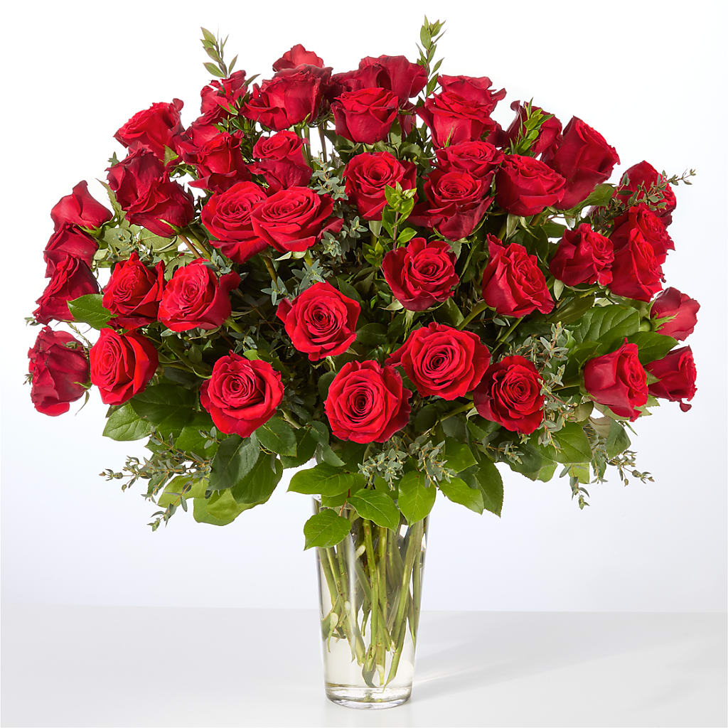 Forever Yours Fifty Stem Red Rose Bouquet – Pavilions, Pleasanton CA