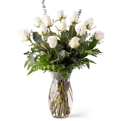 Unforgettable Dozen Rose White –  Pavilions, Pleasanton CA