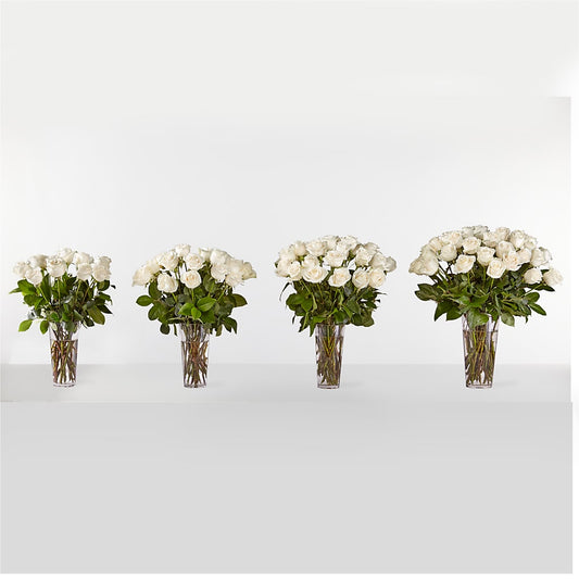 Long Stem White Rose Bouquet –  Pavilions, Pleasanton CA