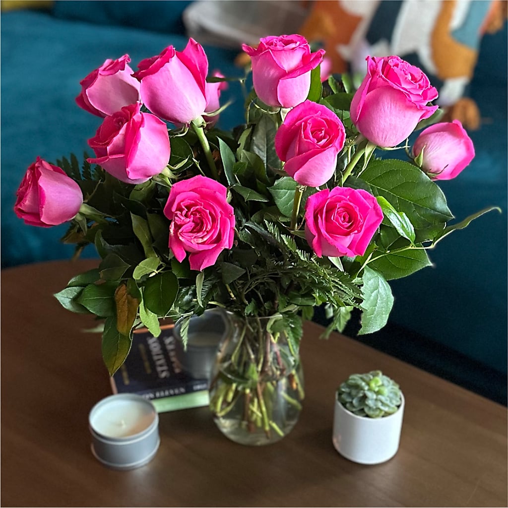 Long Stem Pink Rose Bouquet –  Pavilions, Pleasanton CA