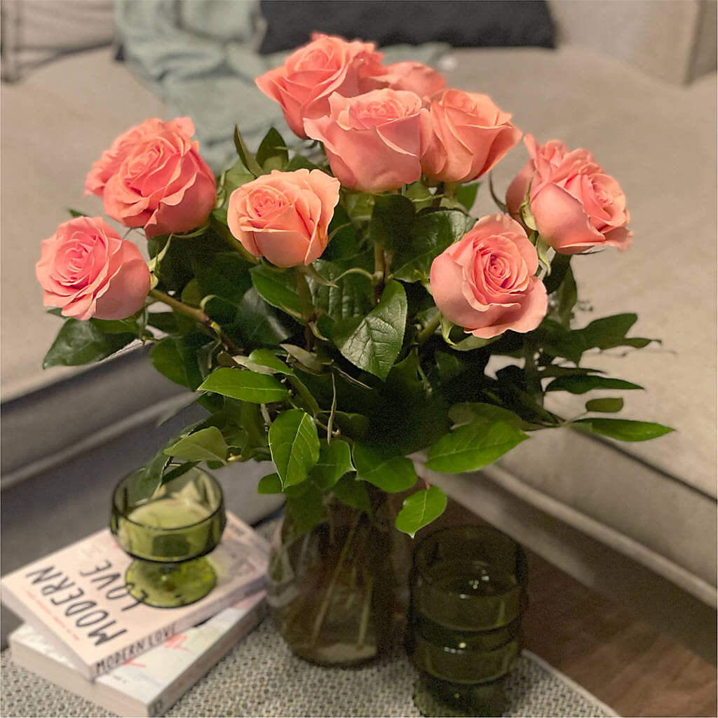 Long Stem Pink Rose Bouquet –  Pavilions, Pleasanton CA