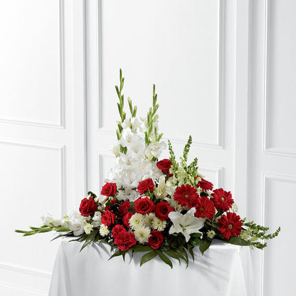 Crimson & White Arrangement –  Pavilions, Pleasanton CA
