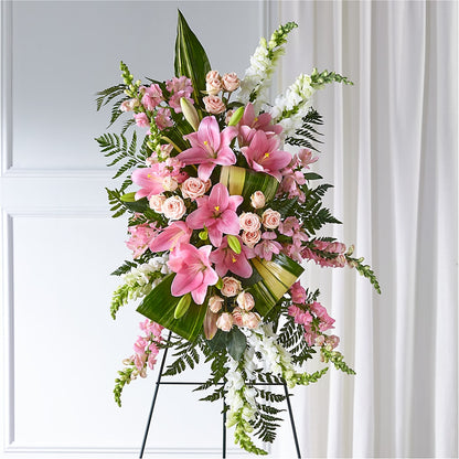 Elegant Embrace Standing Spray –  Pavilions, Pleasanton CA