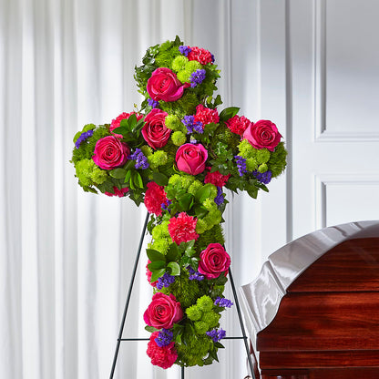 Tribute Rose Floral Cross –  Pavilions, Pleasanton CA