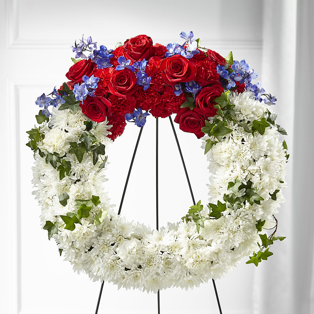 Patriotic Passion Wreath –  Pavilions, Pleasanton CA