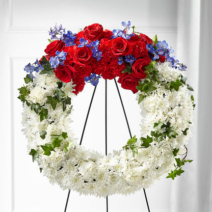 Patriotic Passion Wreath –  Pavilions, Pleasanton CA