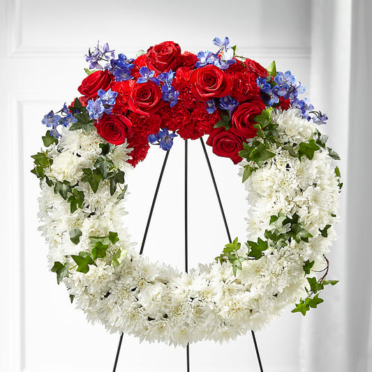 Patriotic Passion Wreath –  Pavilions, Pleasanton CA