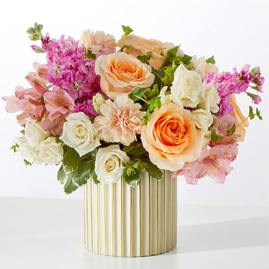 Paradise Bouquet with Ivory Vase –  Pavilions, Pleasanton CA