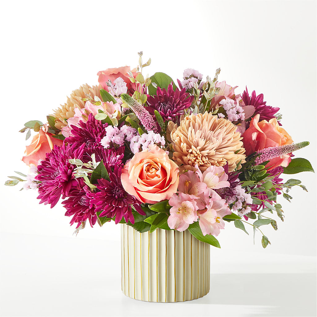 Berry Cobbler Bouquet with Ivory Vase –  Pavilions, Pleasanton CA