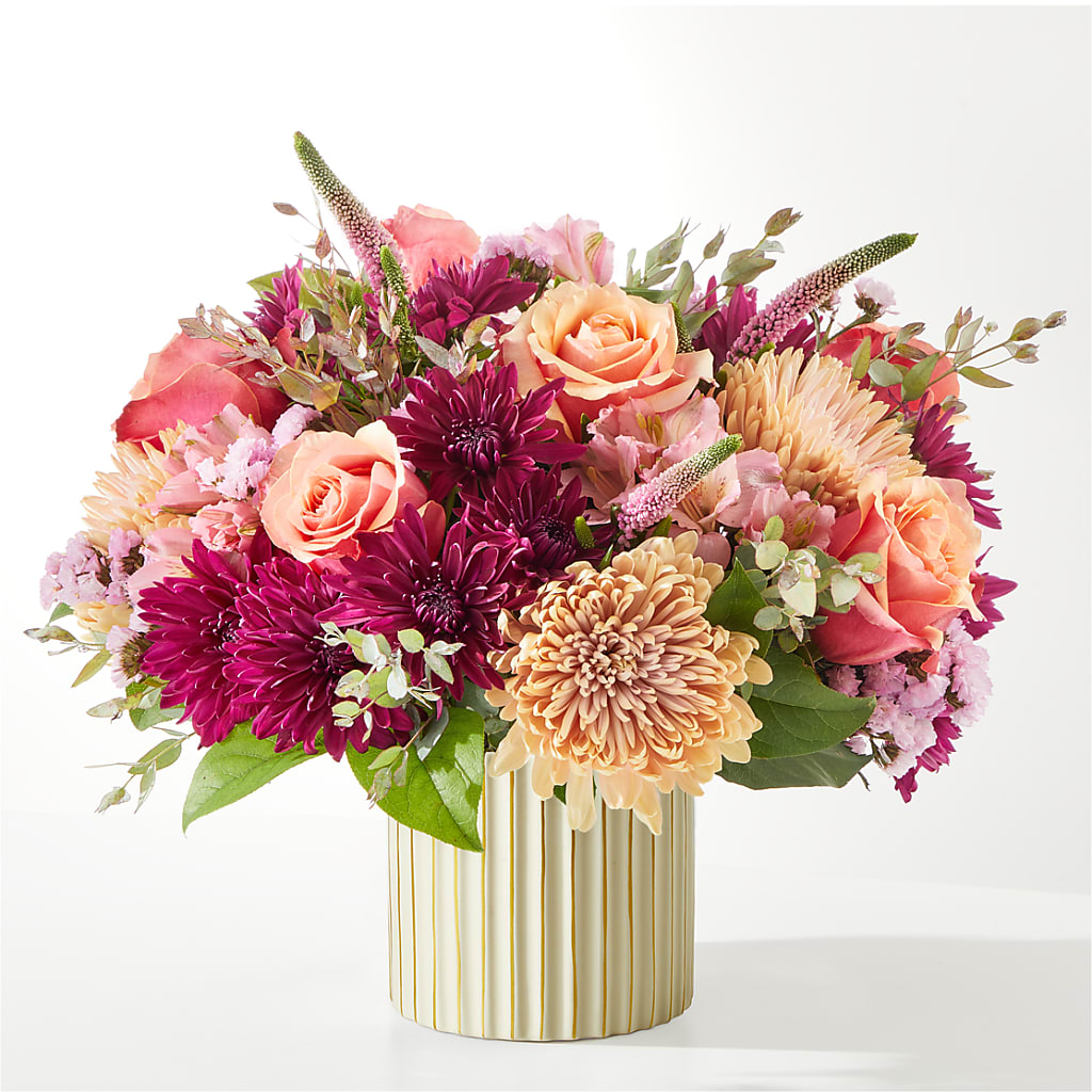 Berry Cobbler Bouquet with Ivory Vase –  Pavilions, Pleasanton CA