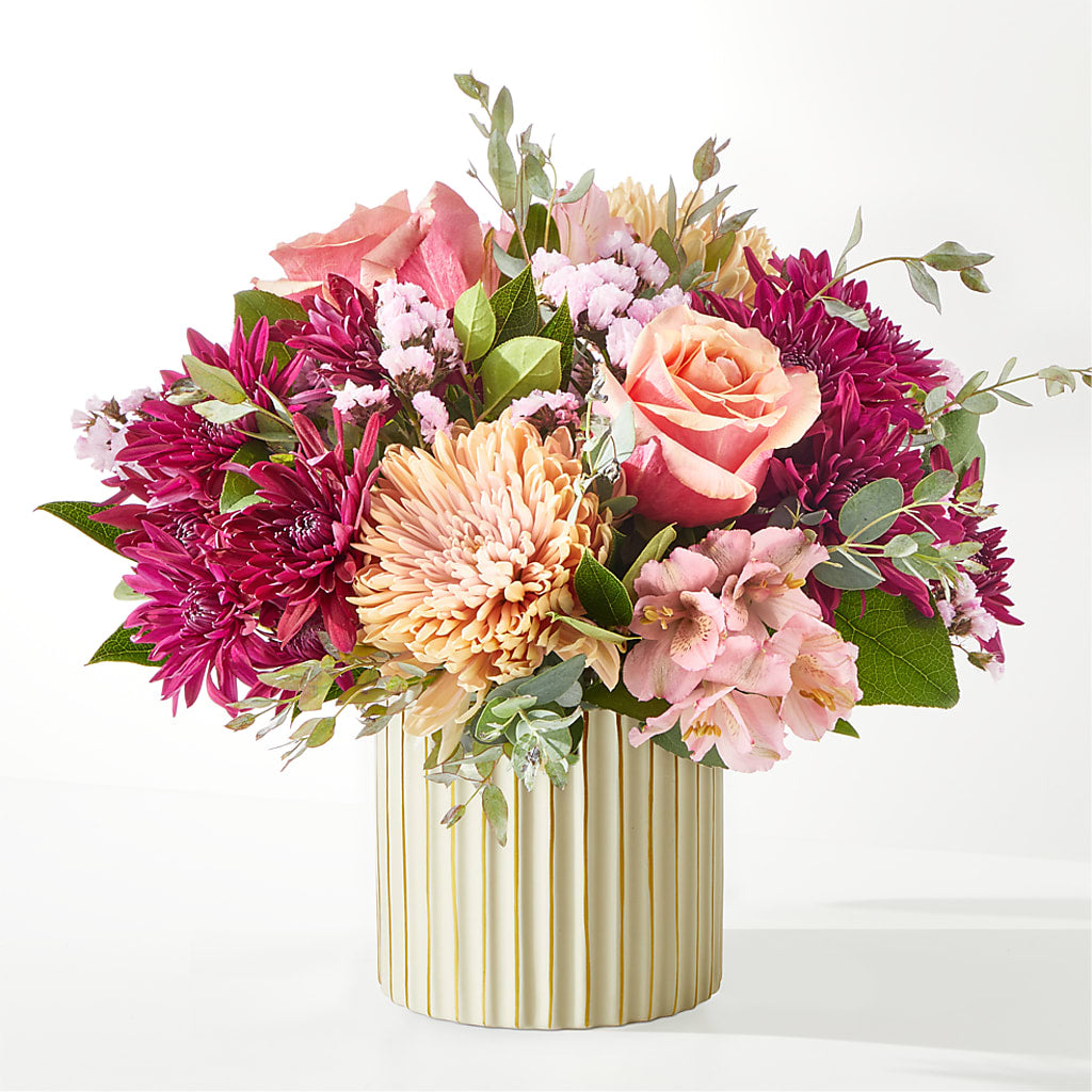 Berry Cobbler Bouquet with Ivory Vase –  Pavilions, Pleasanton CA
