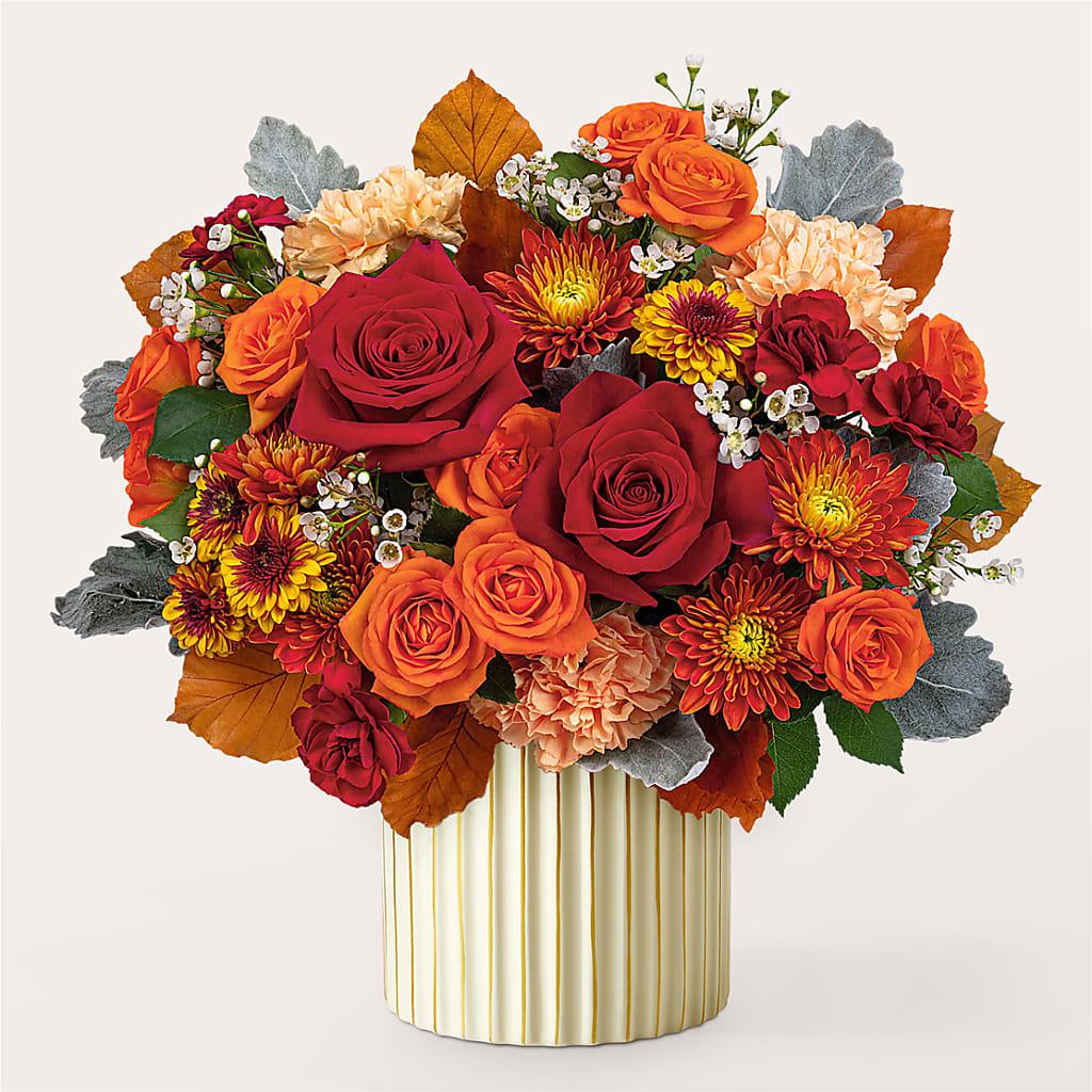 Merlot Bouquet with Ivory Vase –  Pavilions, Pleasanton CA