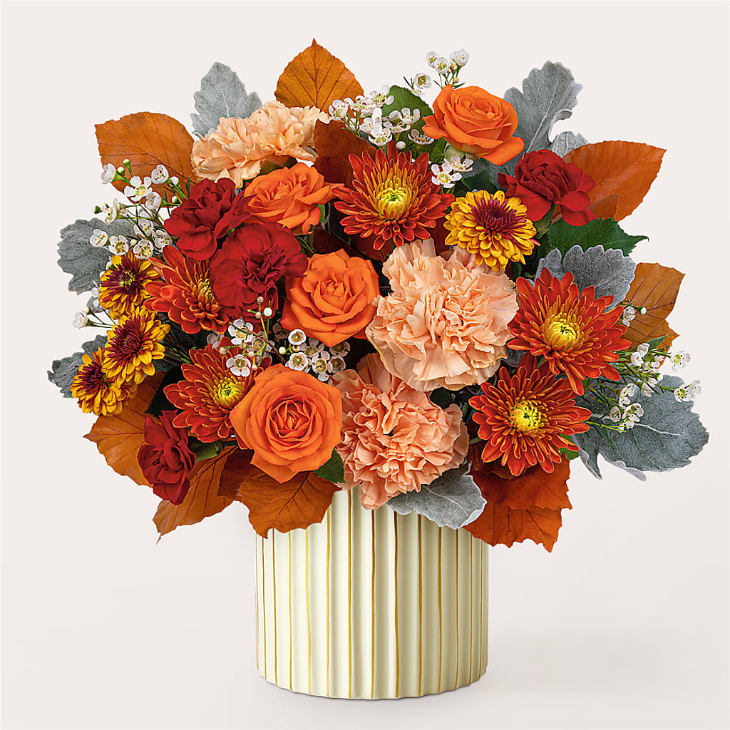 Merlot Bouquet with Ivory Vase –  Pavilions, Pleasanton CA