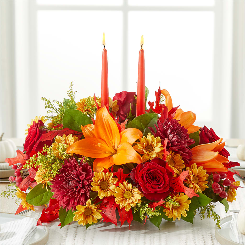Autumn's Embrace Centerpiece –  Pavilions, Pleasanton CA