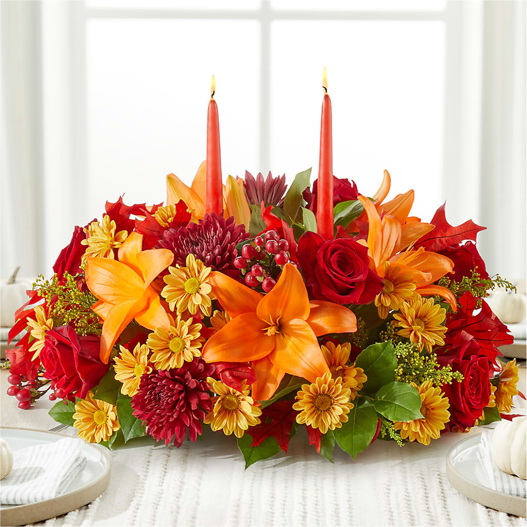 Autumn's Embrace Centerpiece –  Pavilions, Pleasanton CA